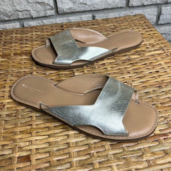 Banana Republic Sandals Flats Metallic - Picture 1 of 5